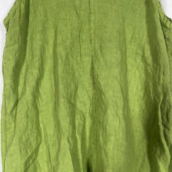 Womens Linen Dress Medium Mini Lagenlook Fairy Minimalist Peasant Bohemian - Picture 3 of 4